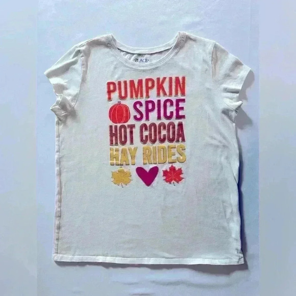 The Children's Place Girls Pumkin Spice Graphic tee & Princess Goals Tee (596) - Picture 5 of 15